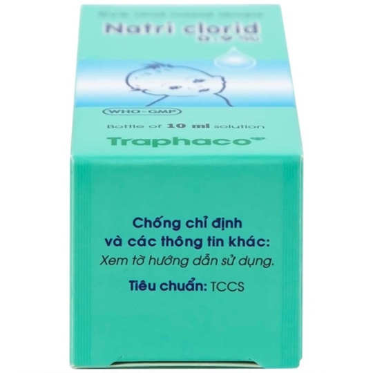 Thuốc nhỏ mắt, mũi Natri Clorid 0.9% Traphaco giảm nghẹt mũi, chảy mũi (10ml)