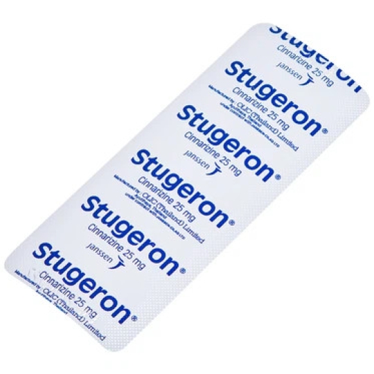 Thuốc Stugeron 25mg Janssen hỗ trợ điều trị rối loạn tuần hoàn não (250 viên)