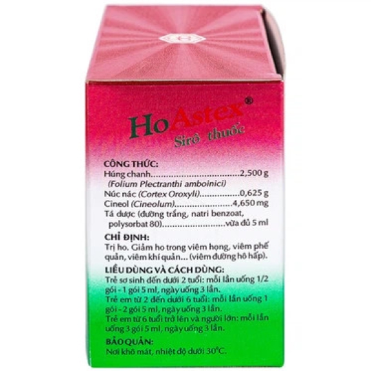 Thuốc HoAstex OPC điều trị ho, viêm đường hô hấp (Hộp 30 gói x 5ml)