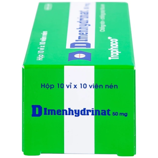 Thuốc Dimenhydrinat 50mg Traphaco chống nôn, chống say tàu xe (100 viên)