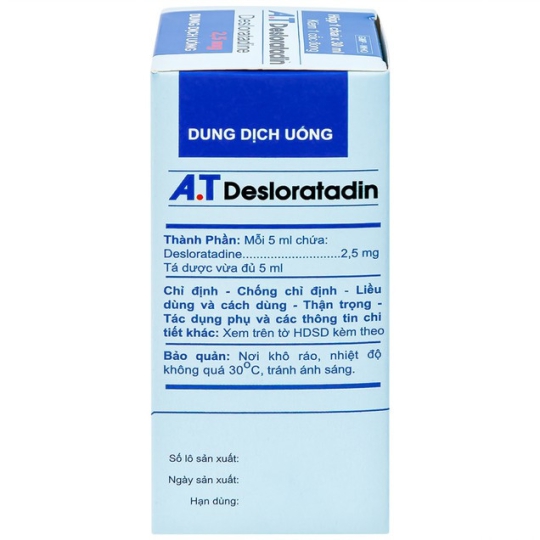 Dung dịch uống A.T Desloratadin 2.5mg hương dâu trị viêm mũi dị ứng (Chai 30ml)