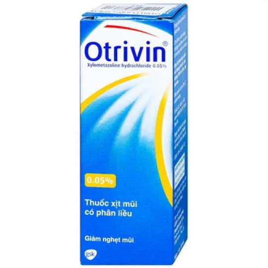 Thuốc Otrivin 0.05% xịt mũi Novartis trị viêm mũi dị ứng, viêm xoang (Chai 10ml)