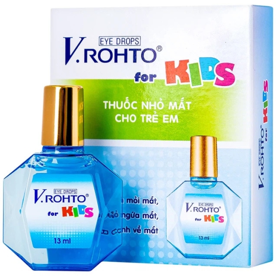 Thuốc nhỏ mắt cho trẻ em V. Rohto For Kids giảm mỏi mắt, đỏ mát, ngứa mắt, ngăn ngừa các bệnh về mắt (13ml)