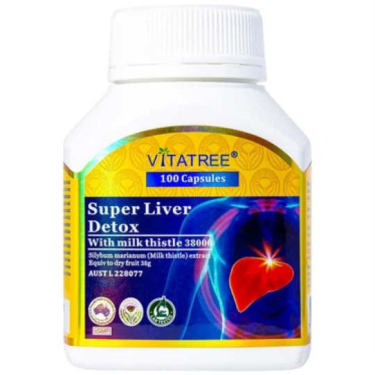 Viên uống Vitatree Super Liver Detox hỗ trợ góp phần giải độc gan (100 viên)