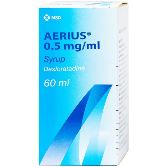 Siro Aerius 0.5 mg/ml MSD điều trị viêm mũi dị ứng (Chai 60ml)