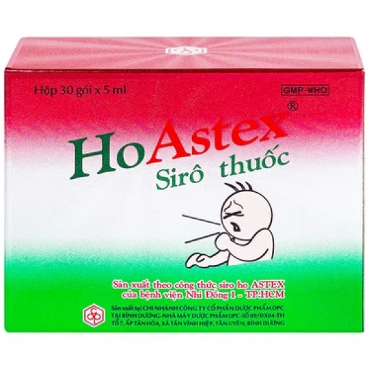 Thuốc HoAstex OPC điều trị ho, viêm đường hô hấp (Hộp 30 gói x 5ml)