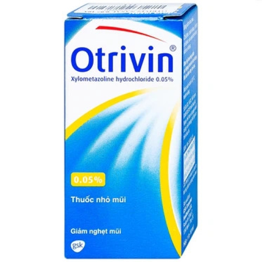 Thuốc nhỏ mũi Otrivin 0.05% Novartis hỗ trợ điều trị sung huyết mũi họng (Hộp 1 chai 10ml)