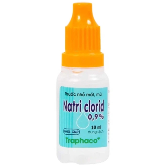 Thuốc nhỏ mắt, mũi Natri Clorid 0.9% Traphaco giảm nghẹt mũi, chảy mũi (10ml)