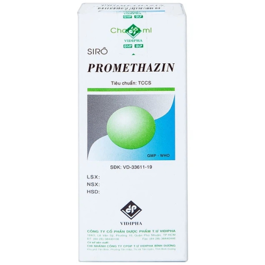 Siro Promethazin Vidipha điều trị viêm mũi dị ứng (90ml)