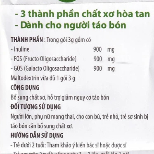 Bột hòa tan Infogos IAP chứa chất xơ hỗ trợ chống táo bón (30 gói x 3g)