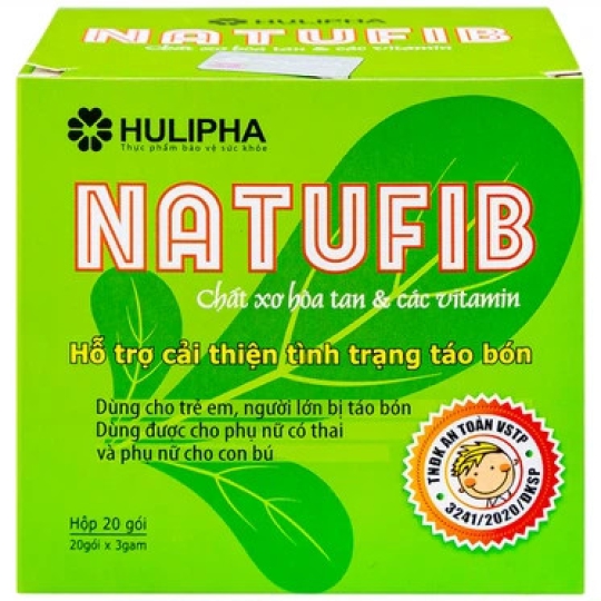 Cốm hòa tan Natufib Hulipha hỗ trợ cải thiện tình trạng táo bón (3g x 20 gói)