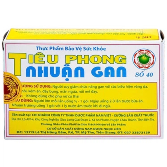 Viên uống Tiêu Phong Nhuận Gan Ngọc Liên hỗ trợ thanh nhiệt, mát gan, bảo vệ gan (4g x 10 gói)