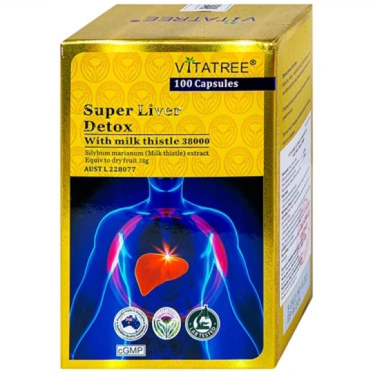 Viên uống Vitatree Super Liver Detox hỗ trợ góp phần giải độc gan (100 viên)