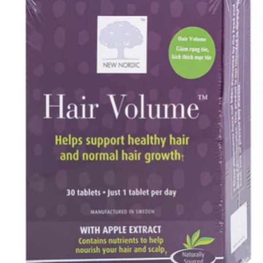 Viên uống Hair Volume New Nordic giúp tóc chắc khỏe, đẹp tóc, hạn chế rụng tóc (30 viên)