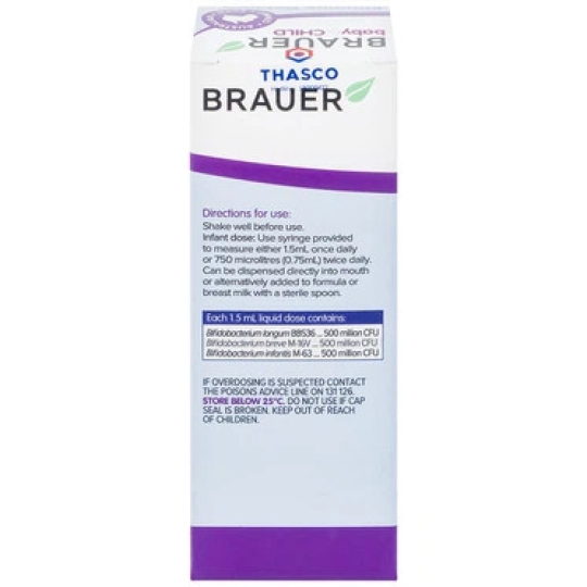 Siro Immune Defence Probiotic Liquid Brauer giúp tăng cường sức đề kháng và tốt cho đường ruột (45ml)