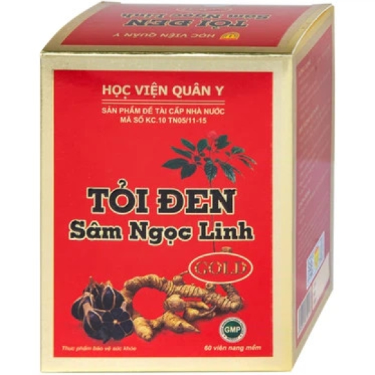 Viên uống Tỏi đen Sâm Ngọc Linh Học Viện Quân Y hỗ trợ tăng cường sức khỏe, chống oxy hóa (60 viên)