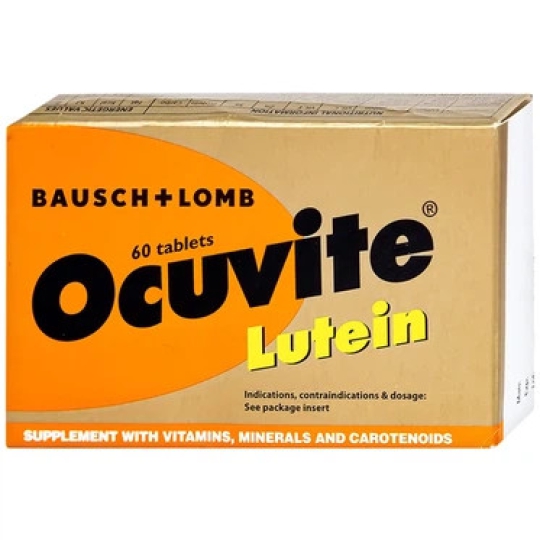 Viên nén Ocuvite Lutein Bausch & Lomb hỗ trợ tăng cường thị lực (3 vỉ x 20 viên)