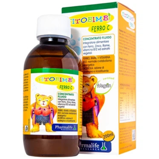 Siro Fitobimbi Ferro C Concentrato Fluido bổ sung sắt, kẽm, vitamin C cho cơ thể (200ml)