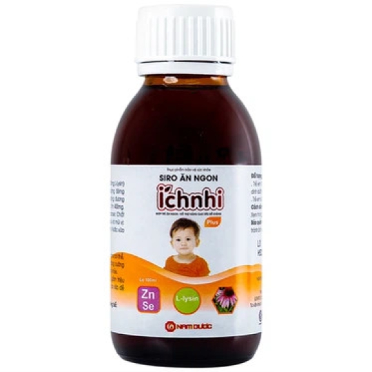 Siro Ích Nhi Plus Nam Dược bổ sung kẽm, seien và lysin giúp trẻ ăn ngon (100ml)