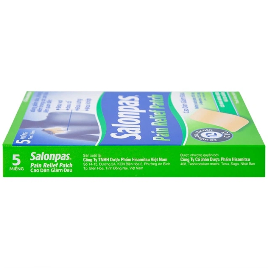 Cao dán Salonpas Pain Relief Patch Hisamitsu giúp giảm đau, kháng viêm (5 miếng)