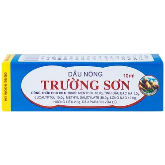 Dầu nóng Trường Sơn hỗ trợ giảm đau nhức, trúng gió, sổ mũi (10 chai x 10ml)