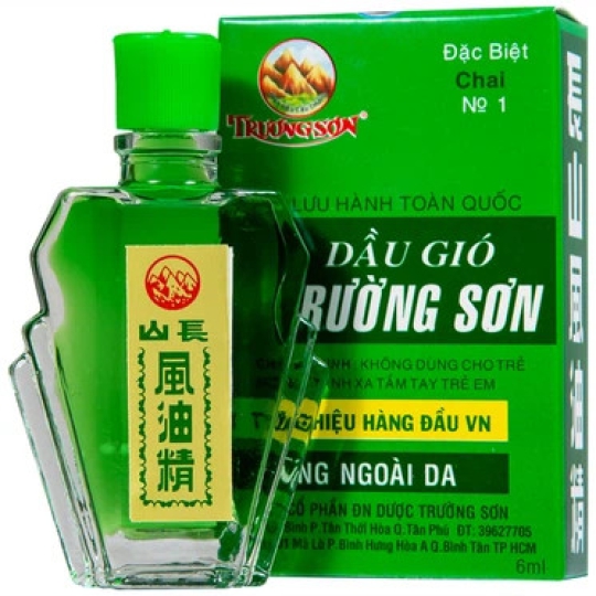 Dầu gió Trường Sơn hỗ trợ giảm đau, cảm, say tàu xe, vết côn trùng cắn (6ml)