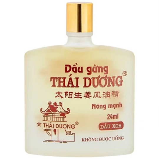 Dầu gừng Thái Dương hỗ trợ giảm đau đầu, đau lưng, đau vai gáy (24ml)