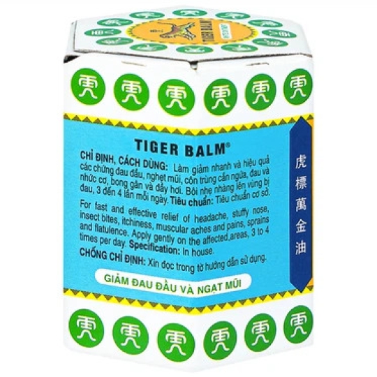 Cao Tiger Balm White Haw Par giảm đau đầu, nghẹt mũi, đau nhức cơ, bong gân (30g)