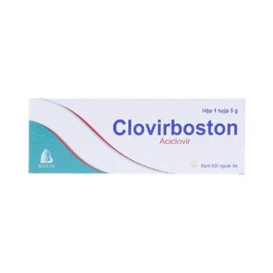 Kem bôi ngoài da Clovirboston hỗ trợ điều trị nhiễm Herpes Simplex (5g)